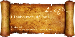 Liebhauser Ábel névjegykártya