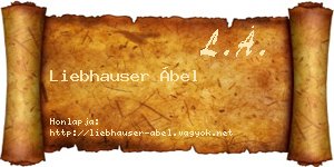 Liebhauser Ábel névjegykártya