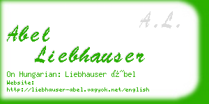 abel liebhauser business card